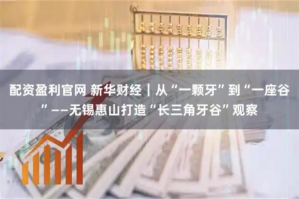 配资盈利官网 新华财经｜从“一颗牙”到“一座谷”——无锡惠山打造“长三角牙谷”观察