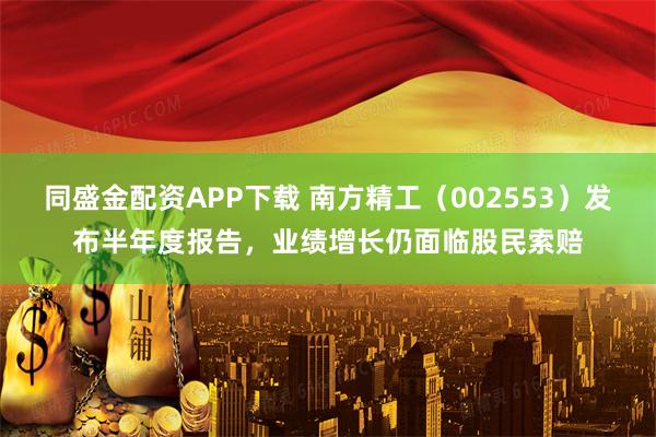 同盛金配资APP下载 南方精工（002553）发布半年度报告，业绩增长仍面临股民索赔